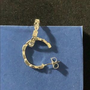 Small loop silver earrings